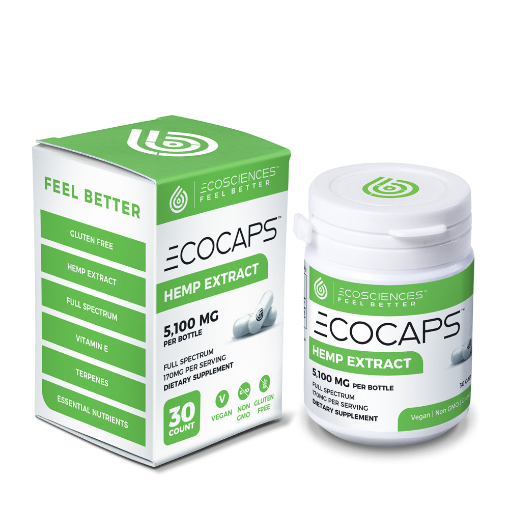 ECOCAPS 30ct Bottle - CBD - Vegan Capsule